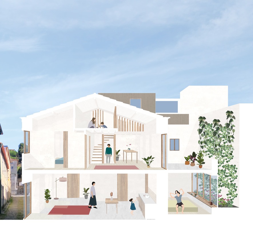 9. Trincheira house Corte perspectivado copy